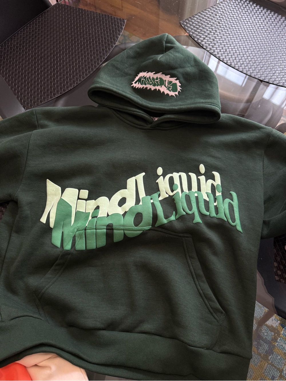 Mind Liquid Dark Green Hoodie
